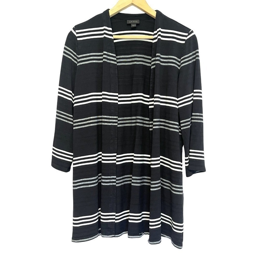 J Jill Cardigan Sweater Womens S Wearever Black Stretch Jersey Knit Long Line